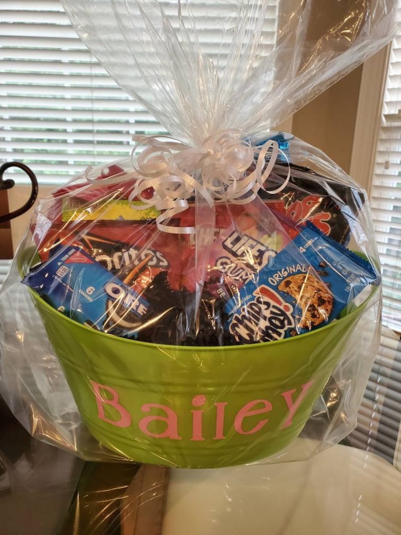Personalized Candy Gift Basket Etsy