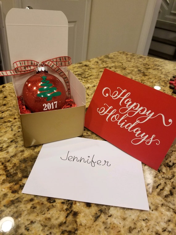 Holiday Ornament Gift Sets Ornament Card and Gift Box Etsy