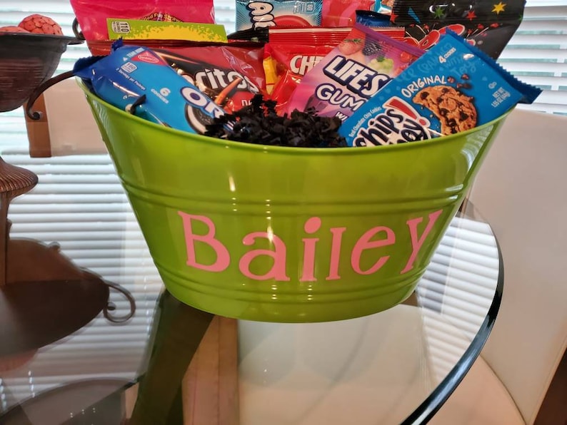 Personalized Candy Gift Basket Etsy