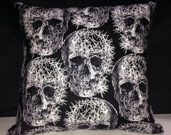Skull Pinhead Gothic Horror Decorative Throw Pillows