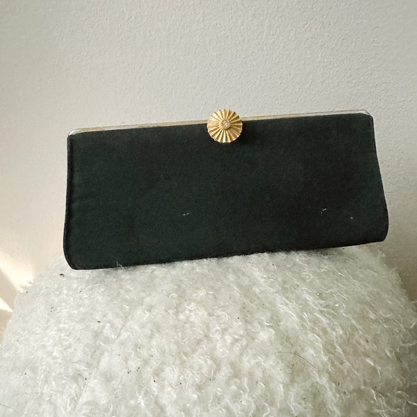 Vintage Mid-Century Black Clutch