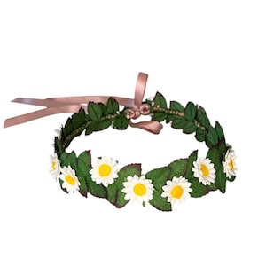 Kirsten’s American Girl Daisy Flower Crown, Baby Newborn Flower Crown, Toddler Flower Crown, Woodland Floral Crown, Bridal Rustic Crown