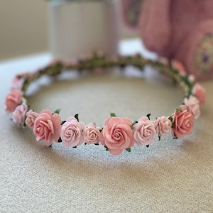 Newborn Flower Crown, Toddler Flower Crown, Baby Flower Crown, Baby Headband, Toddler Floral Crown, Newborn Headband, Flower Girl Crown