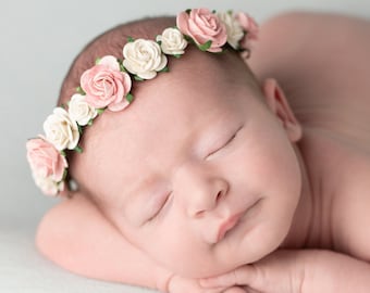 Baby Flower Crown, Flower Crown, Flower Crown Baby, Newborn Flower Crown, Flower Girl Crown, Toddler Flower Crown, Toddler Floral Crown