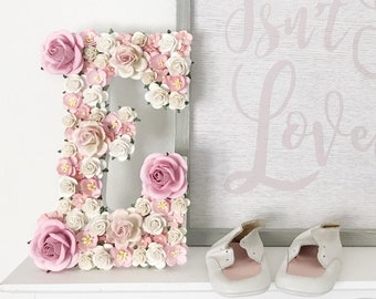 Carta de flores, letras de flores, berçário de letras florais, letras de flores para berçário, carta floral, berçário de letras de flores, decoração de berçário