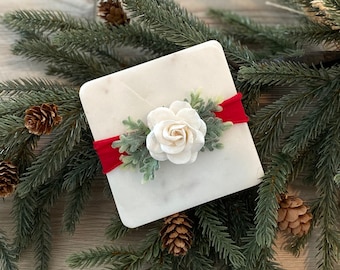 Christmas Headband Baby, Newborn Flower Crown, Baby Flower Headband, Newborn Headband, Baby Flower Crown, Baby Headband, Flower Headband