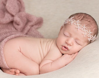 Newborn Headband, Baby Girl Headband, Baby Headpiece, Newborn Hair Accessory, Newborn TieBack, Toddler Headbands, Newborn Girl Accessories