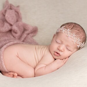Newborn Headband, Baby Girl Headband, Baby Headpiece, Newborn Hair Accessory, Newborn TieBack, Toddler Headbands, Newborn Girl Accessories