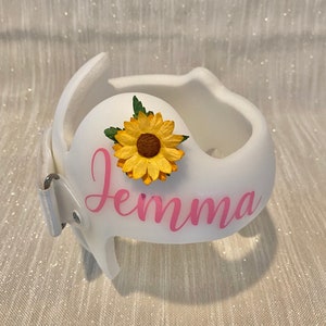 Sunflower Helmet Decor, Handmade Helmet Bow Flower, Cranial Helmet Bow Flower, Doc Band Bow Flower, Floral Helmet Bow, Cranial Helmet Decor