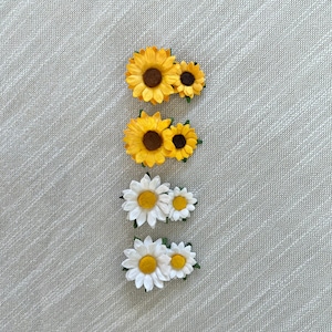 Sunflower Hair Clip, Daisy Hair Clip, Girls Hair Clips, Baby Girl Hair Bows, Baby Hair Clip, Tiny Hair Clips, Baby Girl Clips