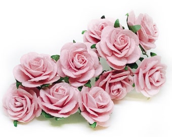 100 Mini-Papierrosen Weiß – 15 Mm Durchmesser, Aus Maulbeerpapier, Für Basteln, Hochzeitskarten & Deko