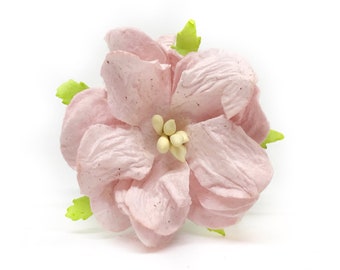 Blush Pink Paper Flowers, Mulberry Paper Flowers, Paper Gardenia, Artificial Flowers, Blush Wedding Decor, Paper Flower, Paper Craft Flowers