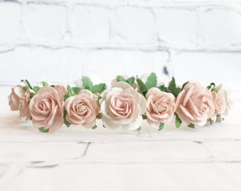 Flower Crown, Baby Flower Crown, Flower Crown Baby, Pink Flower Crown, Floral Headpiece, Flower Girl Headpiece, Boho Flower Crown