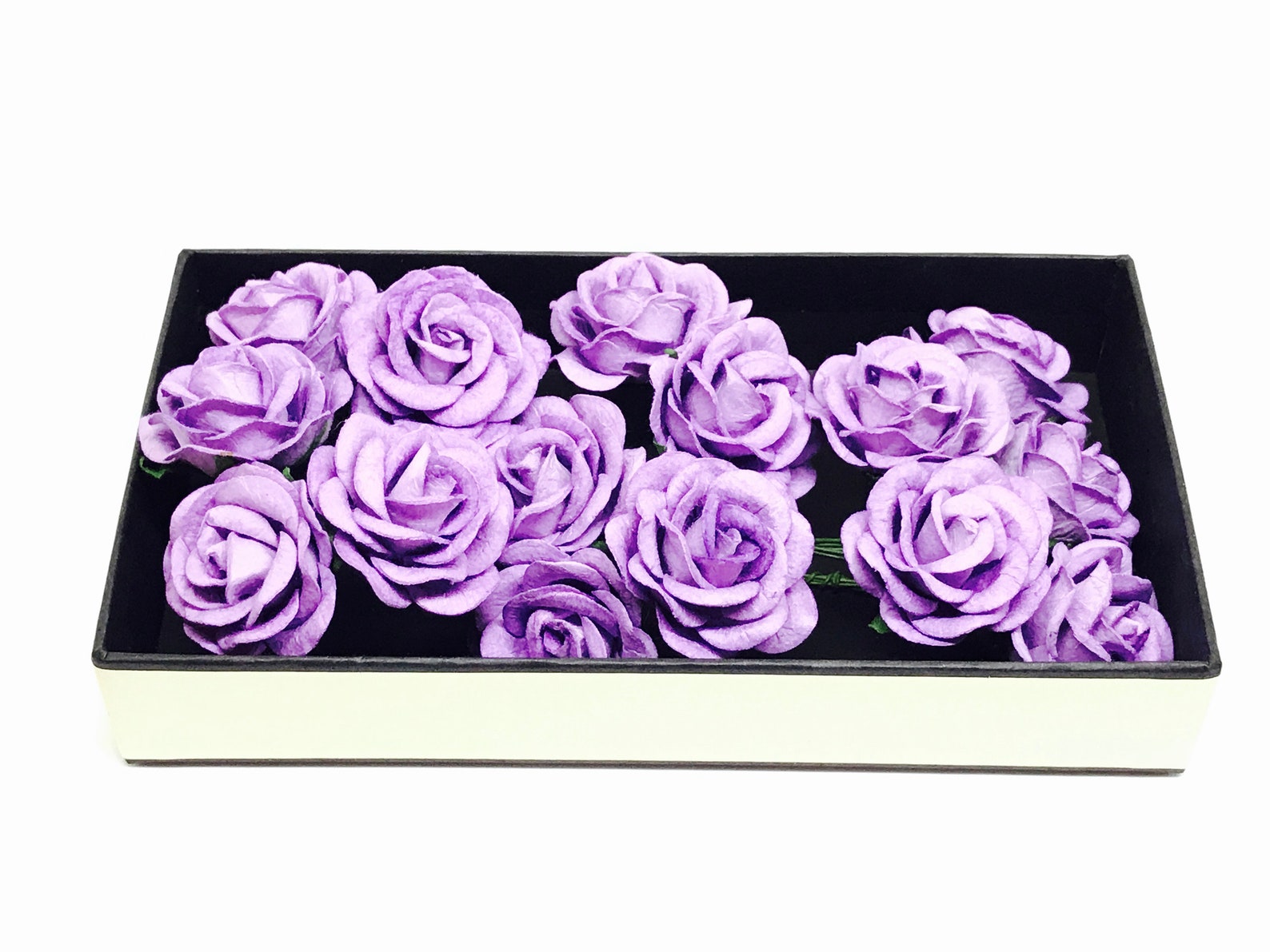 Purple Paper Flowers Mulberry Paper Flowers Paper Rose Etsy
