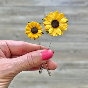 Sunflower Daisy  Boutonniere, Floral Boutonniere, Men's or Women's Lapel Pin, Suit Accessories for Men, Flower Lapel Pin, Best Man Gift