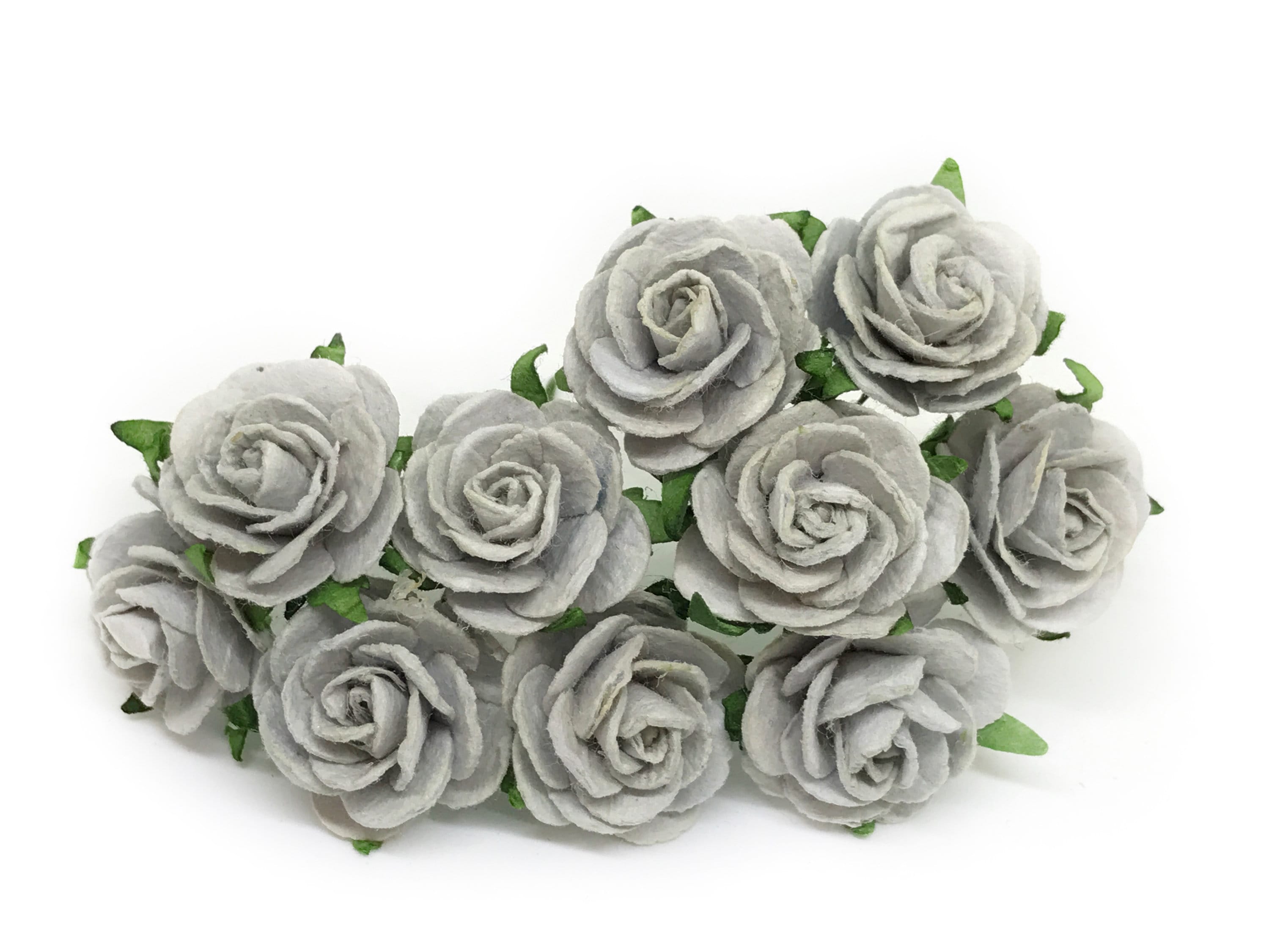 100 Mini-Papierrosen Weiß – 15 Mm Durchmesser, Aus Maulbeerpapier, Für Basteln, Hochzeitskarten & Deko