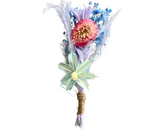 Ramo de boda con flores secas, ramillete rústico, prendedor de solapa con flores secas, ramillete estilo boho, prendedor de solapa para hombres, prendedor de novio
