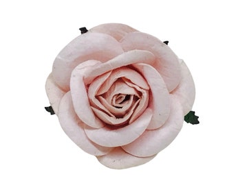 20 2" Pink Mulberry Paper Flowers - 2 inch - Mulberry Paper Roses - Mini Paper Flowers, Open Roses, Roses, Artificial Flowers