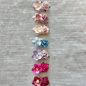 Flower Hair Clip Baby Girls, Girls Hair Clips, Baby Girl Hair Bows, Baby Hair Clip, Tiny Hair Clips, Baby Girl Clips