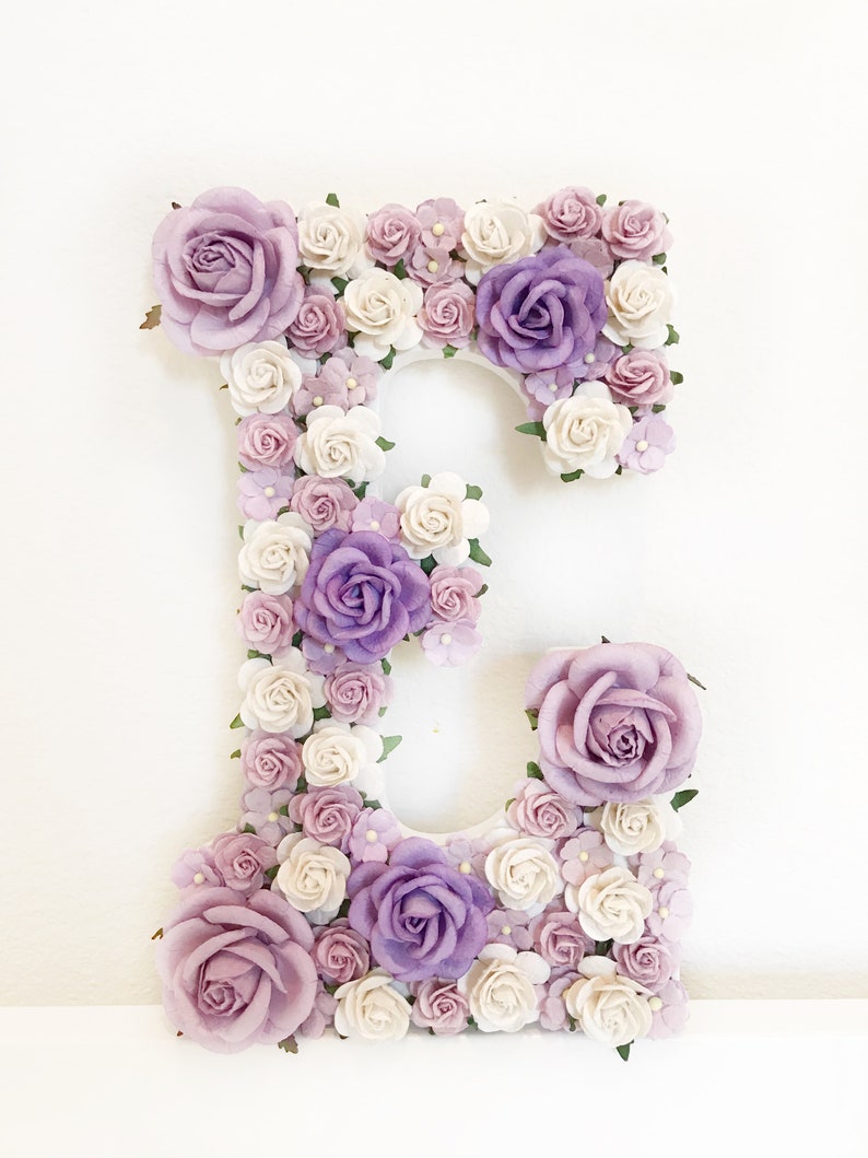 Flower Letter Flower Letters Floral Letter Nursery Flower Etsy