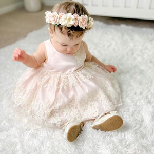 Perfect for christenings, baby blessings, first communion, and flower girl outfits