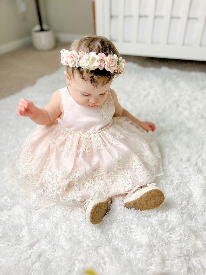 Perfect for christenings, baby blessings, first communion, and flower girl outfits