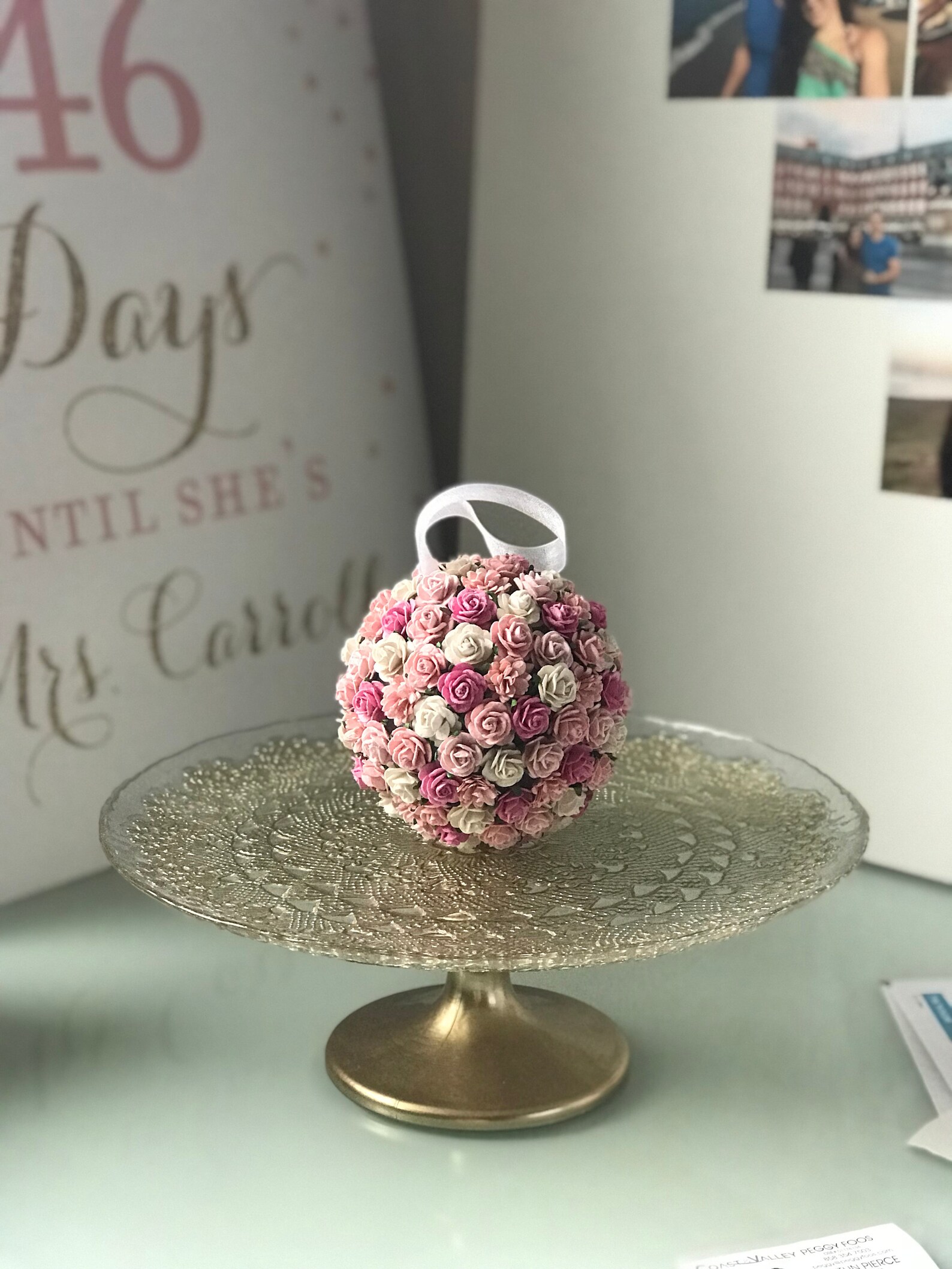 Pink Blush Paper Flower Kissing Ball for Flower Girl Kissing Etsy