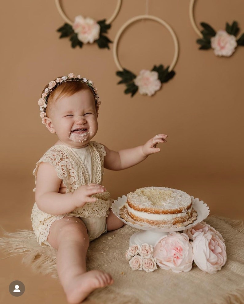 Newborn Flower Crown Toddler Flower Crown Baby Flower Crown Etsy