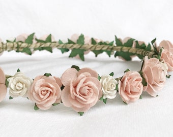 Newborn Flower Crown, Toddler Flower Crown, Baby Flower Crown, Baby Headband, Toddler Floral Crown, Newborn Headband, Flower Girl Crown