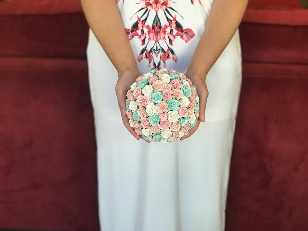 6 Paper Flower Kissing Ball for Flower Girl Kissing Etsy