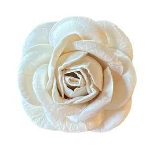 20 White Mulberry Paper Flowers - 2 inch - Mulberry Paper Roses - Mini Paper Flowers, Open Roses, Roses, Artificial Flowers