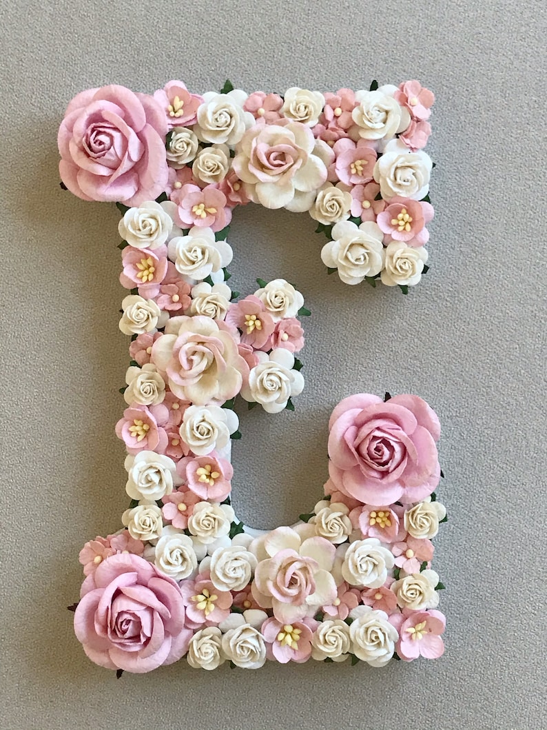 Flower Letter Flower Letters Floral Letter Nursery Flower Etsy