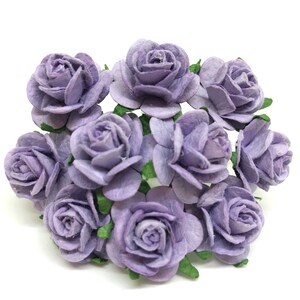 2cm Purple Paper Flowers, Mulberry Paper Flowers, Paper Rose, Artificial Flowers, Fake Flowers, Purple Wedding Decor, Paper Craft Flowers