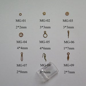 MG01-09 100pcs Hard Metal Gold Gear Style Industrial Style Steam Style Nail Art Metal Sticker Nail Art Deco