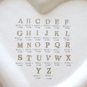 100pcs Silver Soft Metal Parts Nail Art Metal non-adhesive sticker Metal Slices Different Alphabet Letters MS541-566