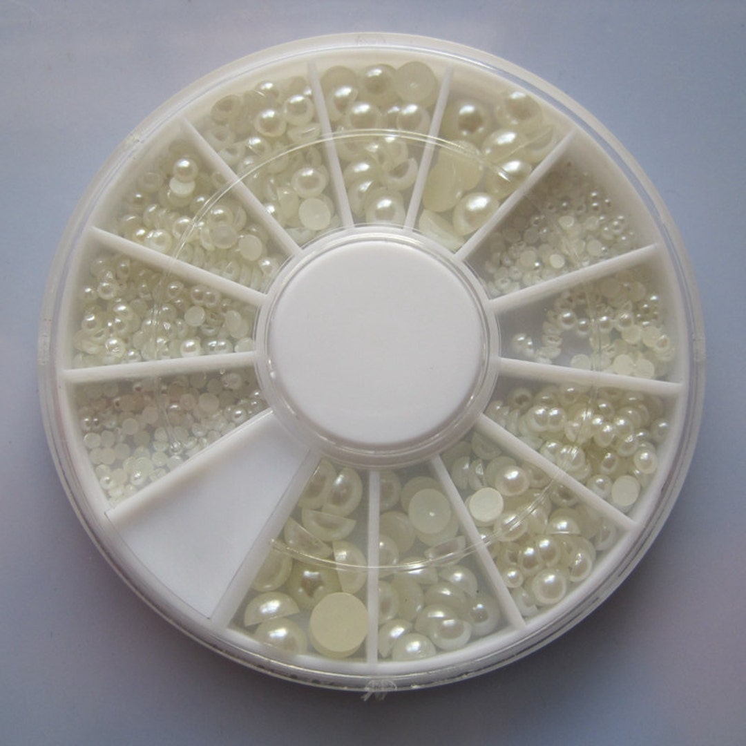 OD-92 3D 1 Wheel 6-size Pearl Decoration in Wheel Shiny Nail Decoration ...