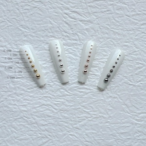 Approx. 100pcs/bag Metal Stud Half-Ball Mini Stud Nail Art Metal 3D Charms