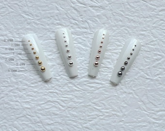 Approx. 100pcs/bag Metal Stud Half-Ball Mini Stud Nail Art Metal 3D Charms