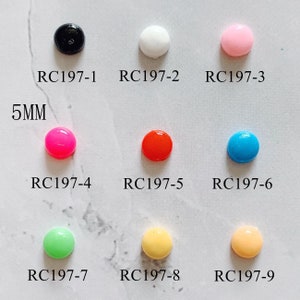 30pcs Cute 5MM Round Candy Resin Decoration Nail Art Decorations