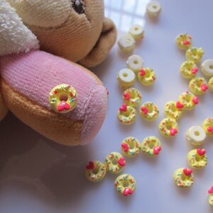 RC-132-2 30pcs Cute Donut Decoratie Hars Decoratie Nail Art Decoraties