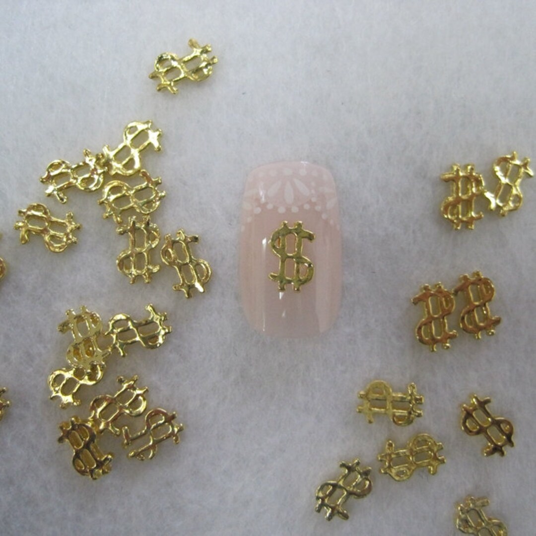 MD-665 5pcs Gold Deco Fancy Metal Charms Metal Deco Nail Art