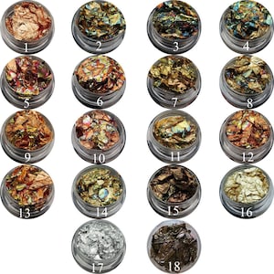 1Jar verschiedene Farben dünne Folie Blatt Nagel Kunst Dekoration Nail Art Glitter Dekoration