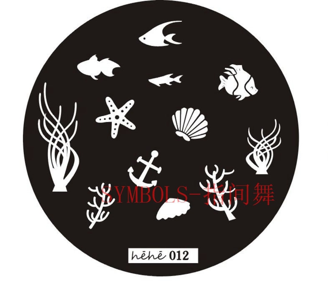 Cute HEHE012 Round Stamping Metal Plate With Free Gift of Scraper