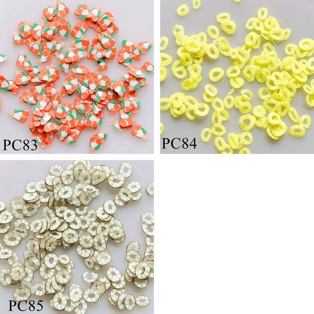 20g/bag Polymer Clay Slices 3D 5mm Polymer Clay Sticker Fruit Etsy