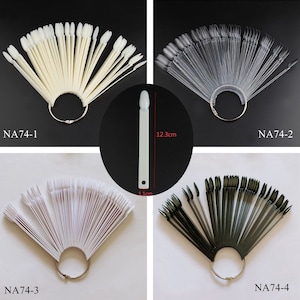 1Bag 50 sticks Nail Art Oval Head 4 Colors Tip Display Stick False Nail Tip Nail Display Tip NA74