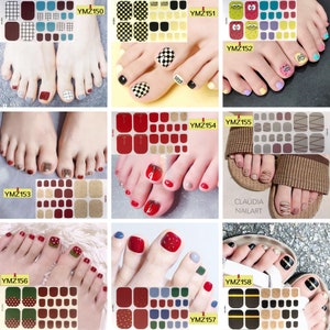 1PC Toenail art Full-Cover Sticker Sheet For ToeNail Sticker Polish Sticker Pedicure Sticker YMZ150-158