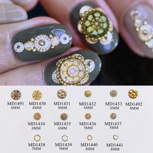 Approx. 100pcs/bag Metal Stud Round Design Stud Hexagon Design Stud MD1430-1441
