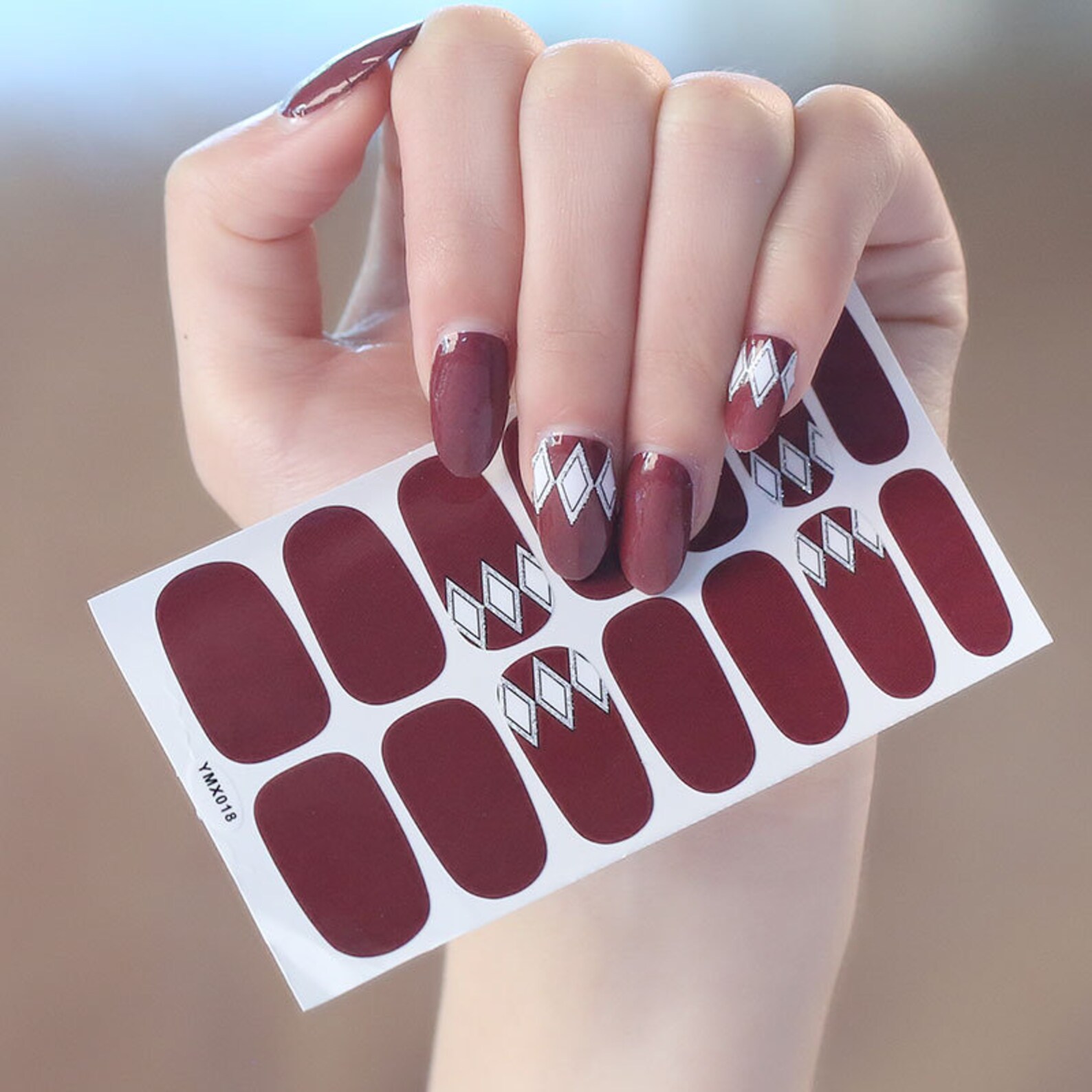 Nail Art Full-cover Sticker Sheet 14tips Sticker Polish Sticker YMX017
