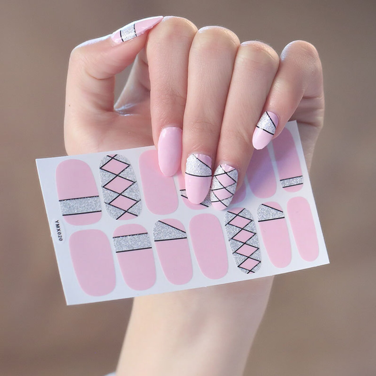 Nail Art Full-cover Sticker Sheet 14tips Sticker Polish Sticker YMX017