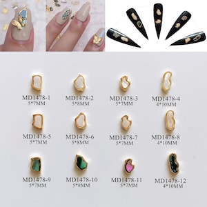 5pcs/bag Nail Art Metal 3D Charms Shell Deco Metal Deco MD1478